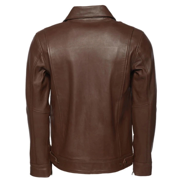 Men's Brown Raphael Bomber Leather Jacket