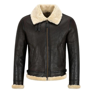Valkor Sheepskin B3 Bomber Shearling Jacket Brown