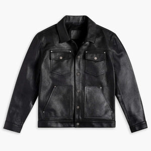 Men's Heavy-Duty Roughout Cruiser Leather Jacket