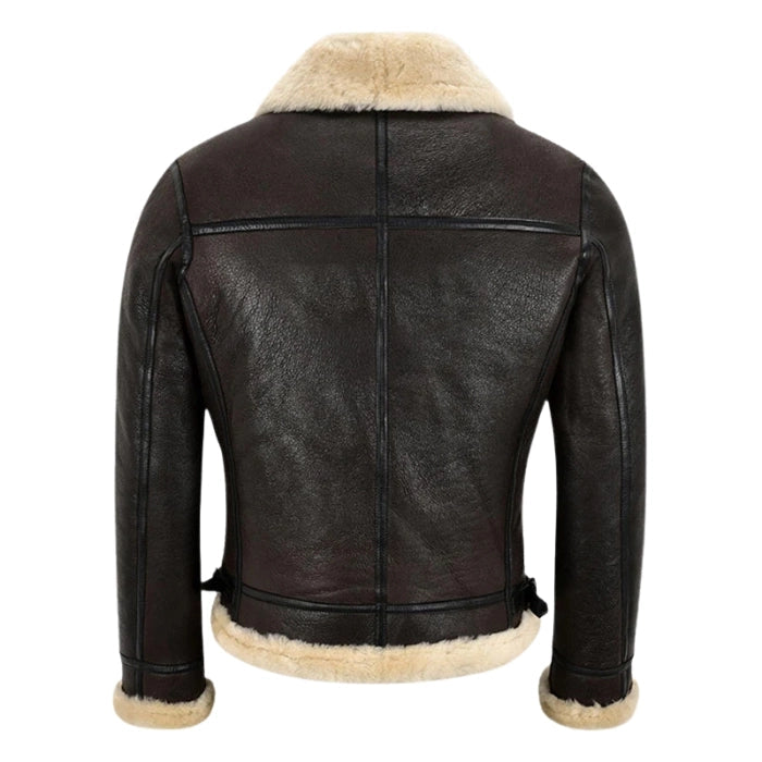 Valkor Sheepskin B3 Bomber Shearling Jacket Brown