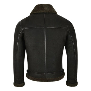 Valkor Sheepskin B3 Bomber Shearling Jacket Olive