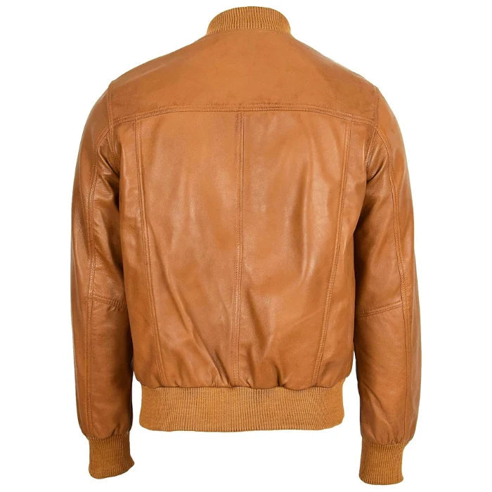 Beazley MA1 Brown Leather Bomber Jacket