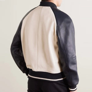 Monarch Full-Grain Leather Varsity Jacket