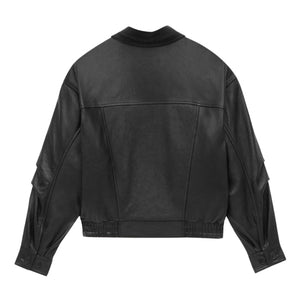 Ivana Lambskin Bomber Jacket Soft Luxury Leather