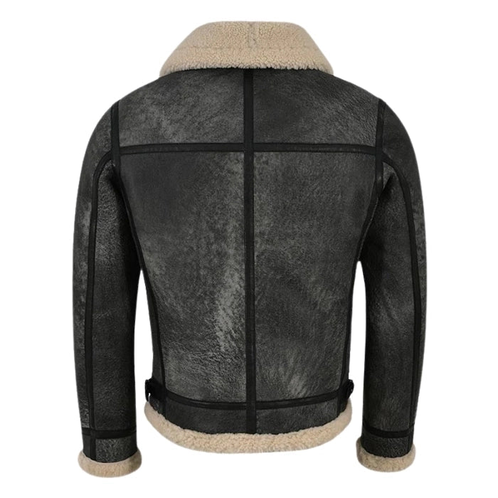 Valkor Sheepskin B3 Bomber Shearling Jacket Gray