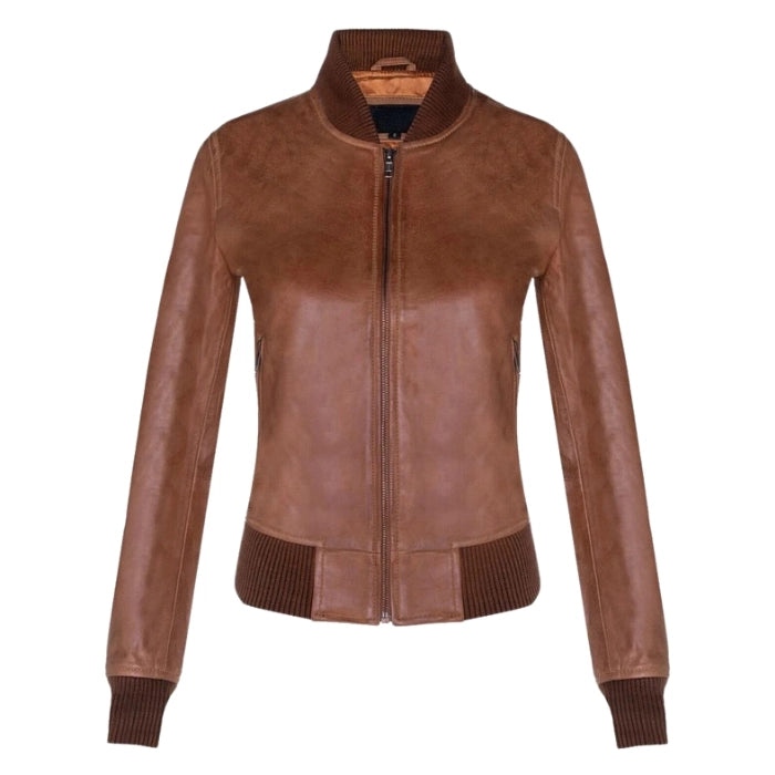 Classic MA-1 Leather Bomber Jacket