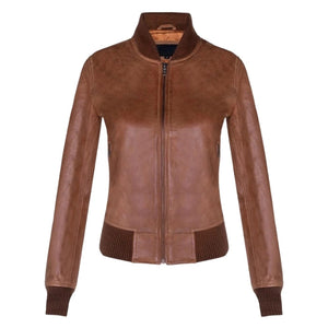 Classic MA-1 Leather Bomber Jacket