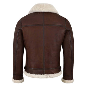 Valkor Sheepskin B3 Bomber Shearling Jacket Dark Brown