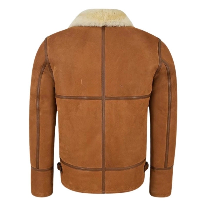 Valkor Sheepskin B3 Bomber Shearling Jacket Brown Tan