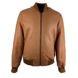 Men's Tan Jonathan Bomber Leather Jacket