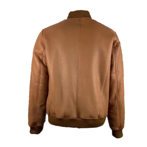 Men's Tan Jonathan Bomber Leather Jacket