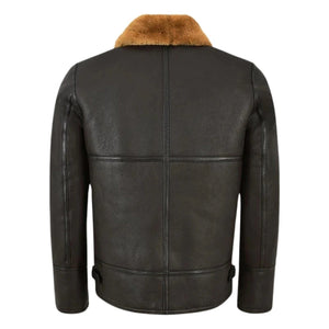 Norvyn Men's Shearling Flying Jacket Brown