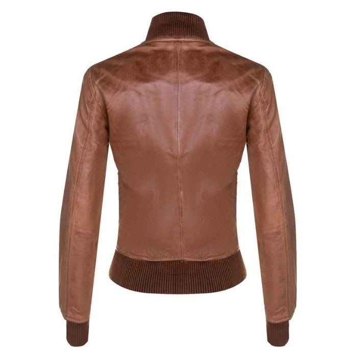 Classic MA-1 Leather Bomber Jacket