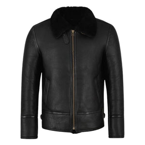 Norvyn Men's Shearling Flying Jacket Black