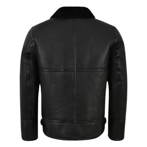 Norvyn Men's Shearling Flying Jacket Black