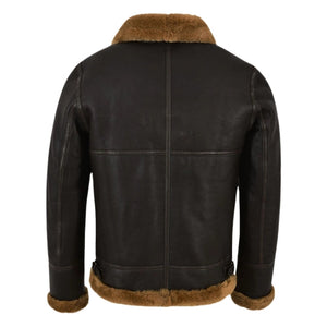 Molvik B3 Shearling Flying Leather Bomber Jacket Sheepskin Ginger Fur