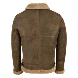 Molvik B3 Shearling Flying Leather Bomber Jacket Sheepskin Warm Fur
