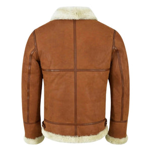 Molvik B3 Shearling Flying Leather Bomber Jacket Sheepskin Tan