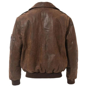 Men's Air Force Flight Aviator Bomber Leather Jacket