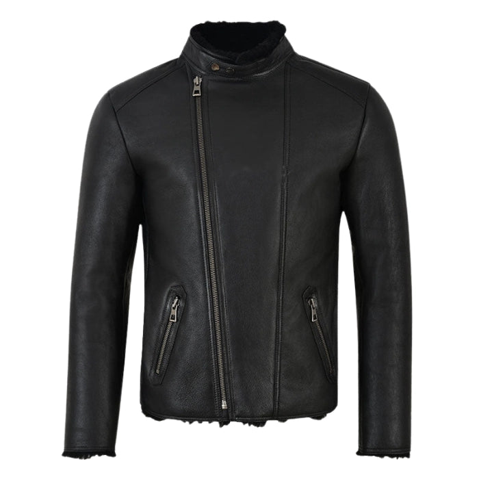Velmor Sheepskin Shearling Leather Flight Jacket