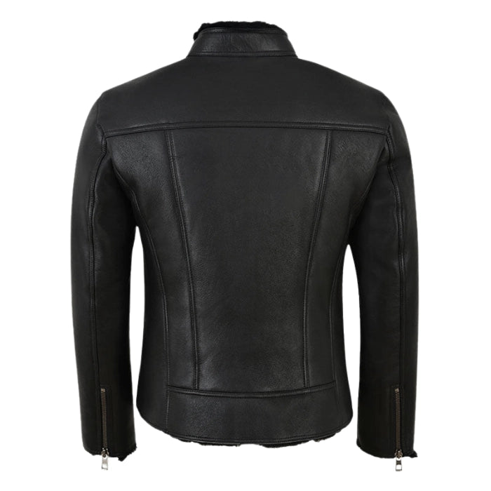 Velmor Sheepskin Shearling Leather Flight Jacket
