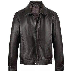 Men's American Style Bomber Leather Jacket