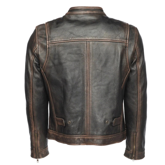 Renvo Distressed Leather Jacket