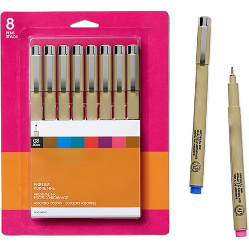 SAKURA Pigma Micron Fineliner Pens - Archival Black Ink Pens - Pens for Writing, Drawing, or Bullet Journaling - Assorted Point Sizes - 6 Pack