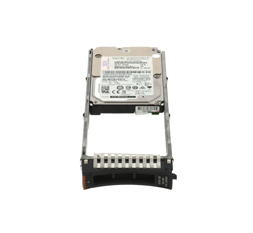 00E8689 - IBM 600GB SAS 6Gb/s 15000RPM (4Kn) 2.5-inch Internal Hard Drive with Tray for Power Systems