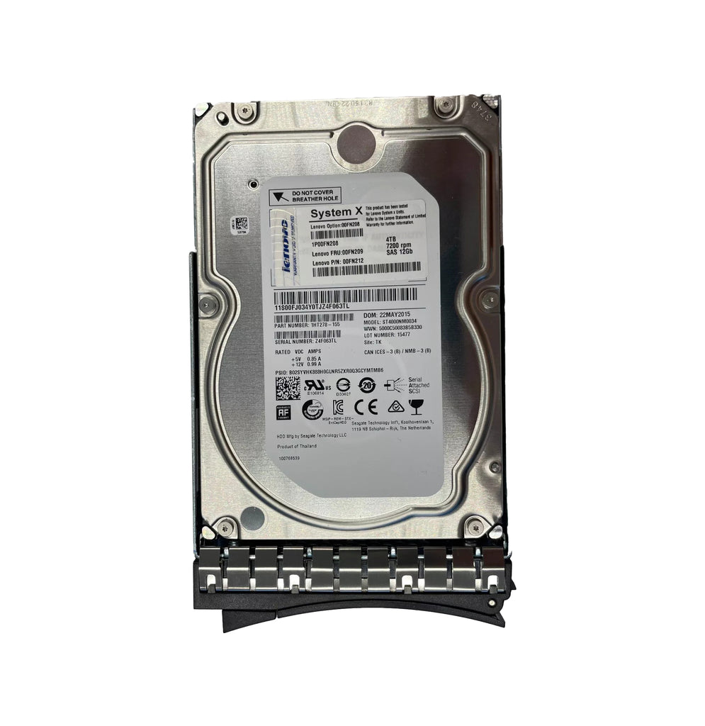 00FN208 - Lenovo 4TB SAS 12Gb/s Hot Swap Nearline 7200RPM (512e) 3.5-inch Hard Drive with Tray for System X