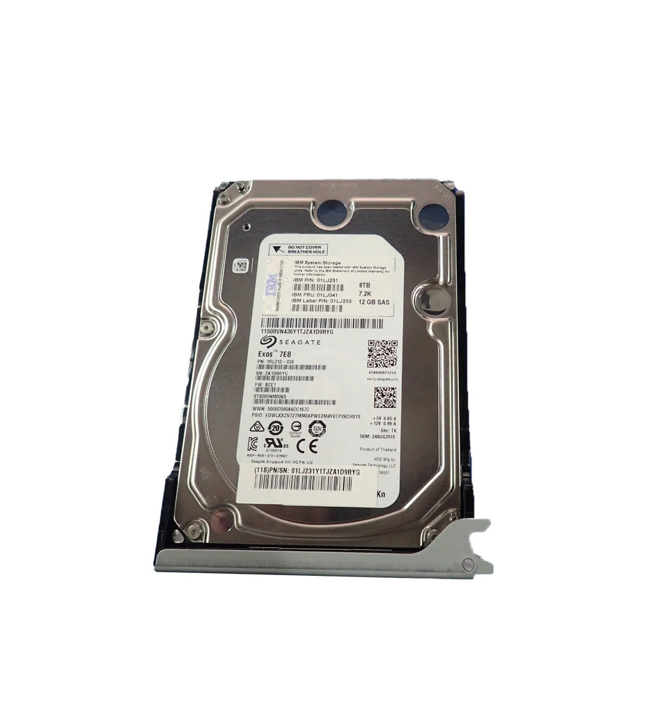 01LJ041 - IBM 8TB SAS 12Gb/s Nearline 7200RPM 3.5-inch Internal Hard Drive with Tray for Storwize V5000E and V5100