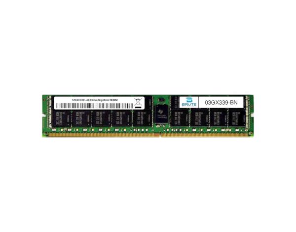 03GX339 - Lenovo 128GB 4800MHz DDR5 PC5-38400 ECC Registered CL40 288-Pin DIMM 1.1V Quad Rank x4 Memory Module