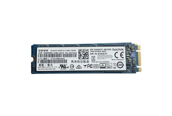 03HD3T - Dell 128GB SATA 6Gb/s M.2 2280 Solid State Drive (SSD)