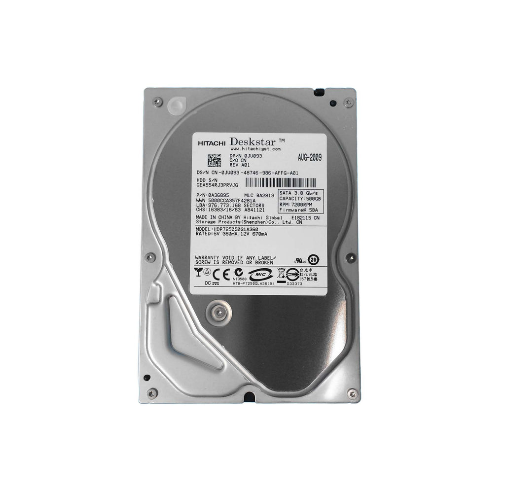 0A36895 - Hitachi Deskstar P7K500 500GB SATA 3Gb/s 7200RPM 16MB Cache (512e) 3.5-inch Internal Hard Drive