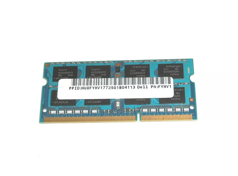 0FYHV1 - Dell 4GB 1600MHz DDR3 PC3-12800 Non-ECC CL11 204-Pin SoDimm 1.5V Dual Rank x8 Memory Module
