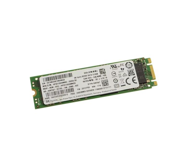 0RTW7 - Dell 512GB SATA 6Gb/s M.2 2280 Solid State Drive (SSD)