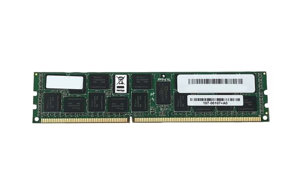 107-00107 - NetApp 16GB 1600MHz DDR3 PC3-12800 ECC Registered CL11 240-Pin DIMM 1.35V (LV) Dual Rank x4 Memory Module