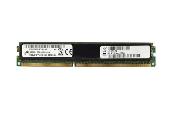 107-00124 - NetApp 16GB 1600MHz DDR3 PC3-12800 ECC Registered CL11 240-Pin (VLP) DIMM 1.35V (LV) Dual Rank x4 Memory Module