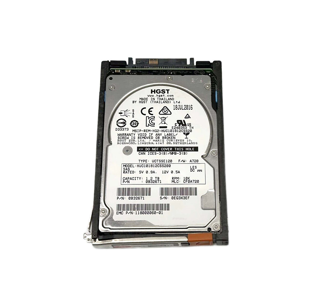 118000060-01 - EMC 1.2TB SAS 12Gb/s 10000RPM 2.5-inch Internal Hard Drive with Tray