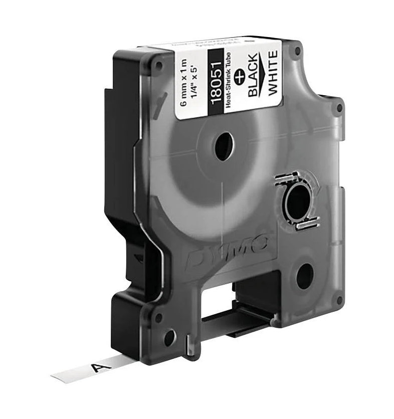 18051 - Dymo Rhino 1/4 White Heat Shrink Tubes