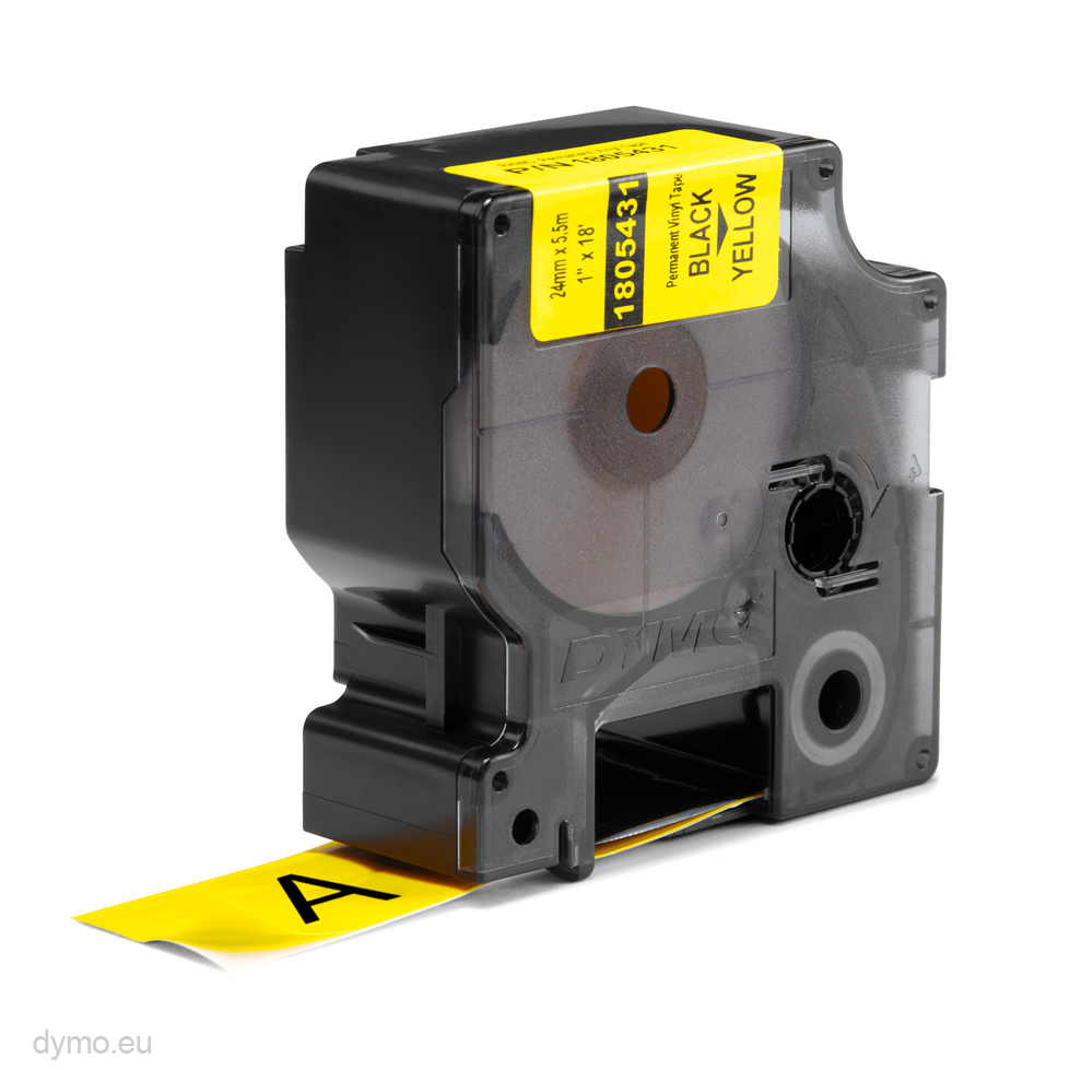 1805431 - Dymo Rhino 1In Yellow Vinyl-24Mm