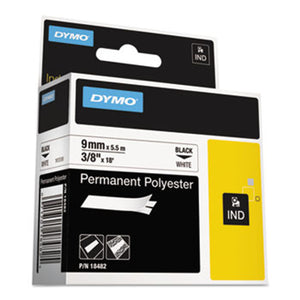 18482 - Dymo Rhino 3/8 White Permanent Poly Labels