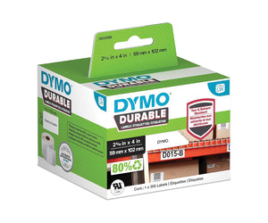 1933088 - Dymo Dymo Lw Durable 2-5 16In X 4In White Poly, 300 Labels