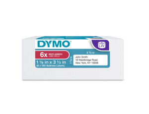 2050818 - Dymo Dy Lw 1-1/8In X 3-1/2In Wht Adr 130Ct 6Pk (30251)