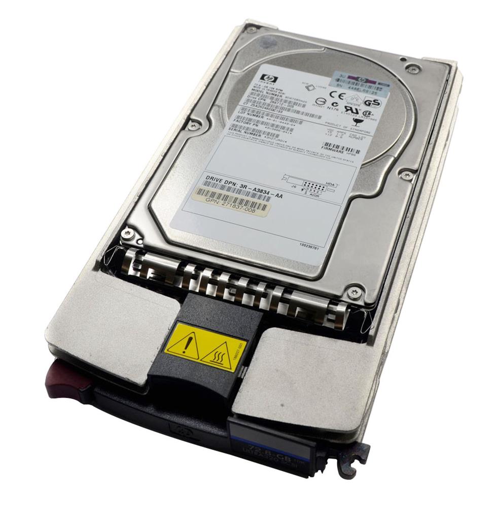 286712-005 - HP 72.8GB 10000RPM Ultra-320 SCSI 80-Pin LVD Hot-Swap 3.5-inch Hard Disk Drive