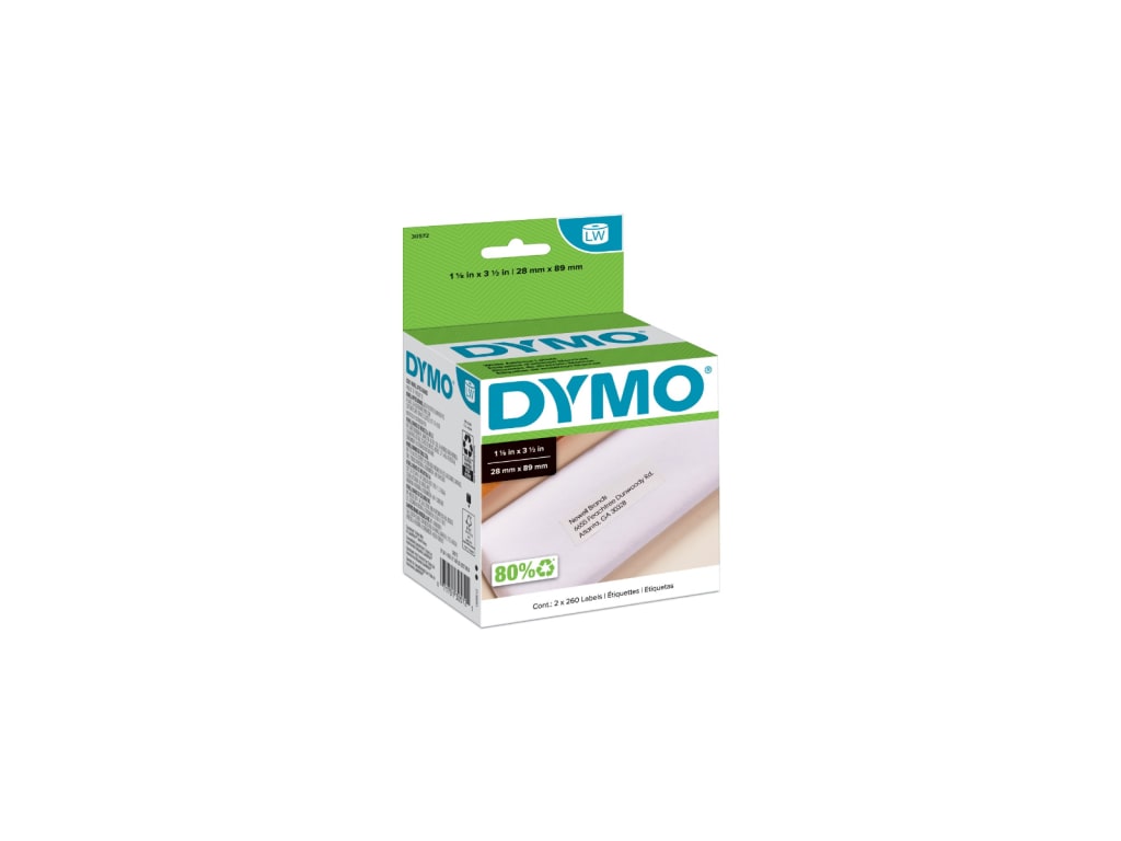 30572 - Dymo Dymo Labelwriter Address Permanent Adhesive Labels - 520 Label(S)