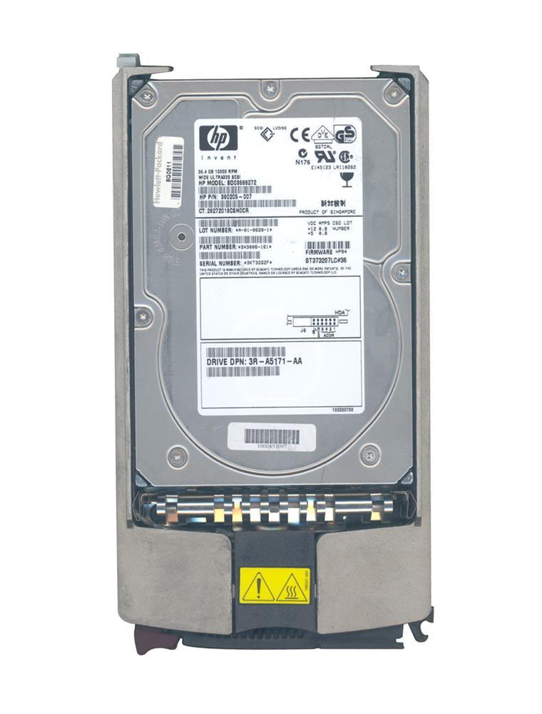 360205-007 - HP 36.4GB 10000RPM Ultra-320 SCSI 80-Pin LVD Hot-Swap 3.5-inch Hard Drive