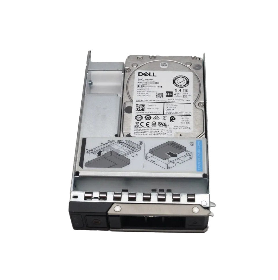 400-AURJ - Dell 2.4TB SAS 12Gb/s Hot Swap 10000RPM (512e) 2.5-inch Internal Hard Drive with 3.5-inch Tray for PowerEdge G14