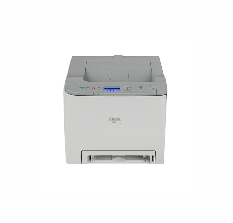 434058 - Ricoh C125 P 2400 600 dpi 25 ppm USB, Ethernet Automatic Duplex Printing LCD Display Desktop Color Laser Printer
