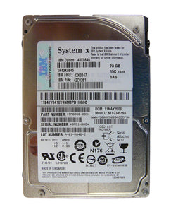 43X0847 - IBM 73GB SAS 3Gb/s 15000RPM 2.5-inch Internal Hard Drive
